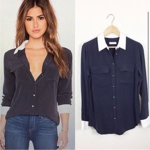 Equipment Navy Blouse